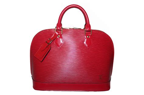 red leather louis vuitton purse|louis vuitton alma epi black.